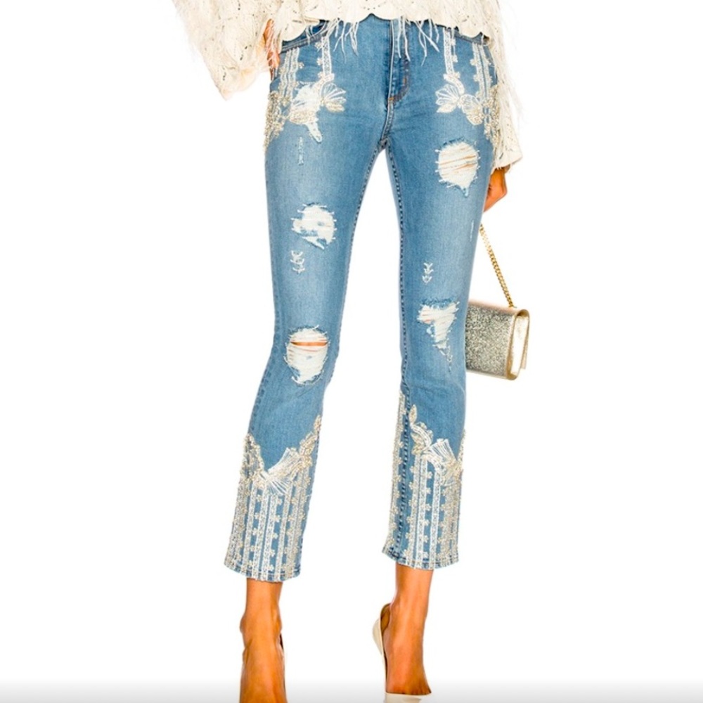 Jonathan Simkhai Beaded Jeans Size 25